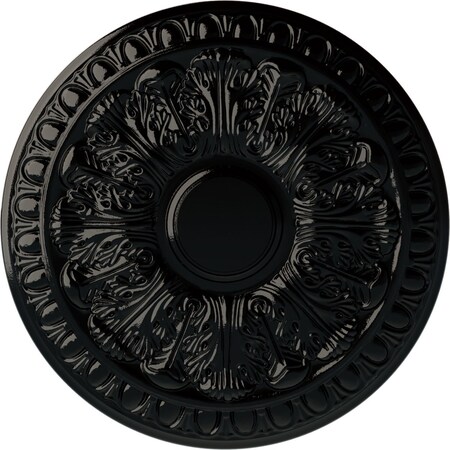 Colton Ceiling Medallion (Fits Canopies Up To 4 3/4), Hand-Painted Black Pearl, 15 3/4OD X 1 1/2P